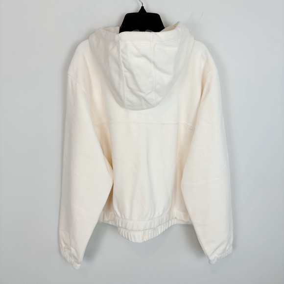 Nike Therma-FIT One Womens Oversized Full-Zip Fleece Hoodie Pale Ivory - Picture 2 of 6